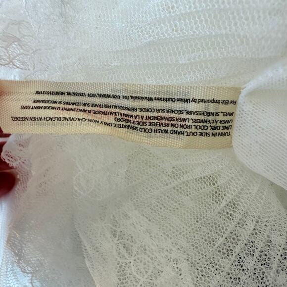 Free People Forever Young Half Slip SZ M Sheer Tiered Ruffles Romantic - Picture 7 of 12